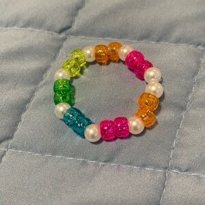 Cute rainbow bracelet with pearls